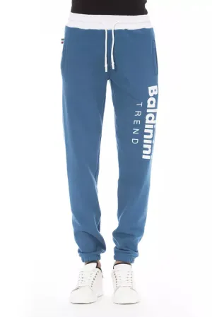 Blue Cotton Men Pants