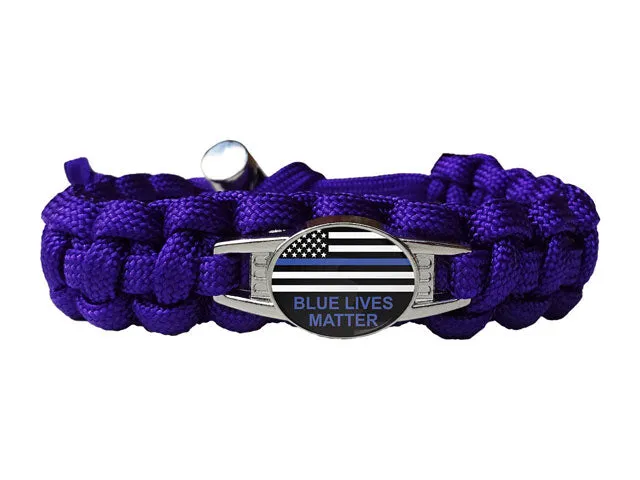 Blue Lives Matter Paracord Bracelet