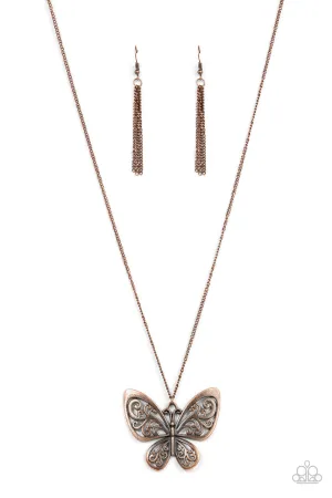 Butterfly Boutique Copper Paparazzi Necklace