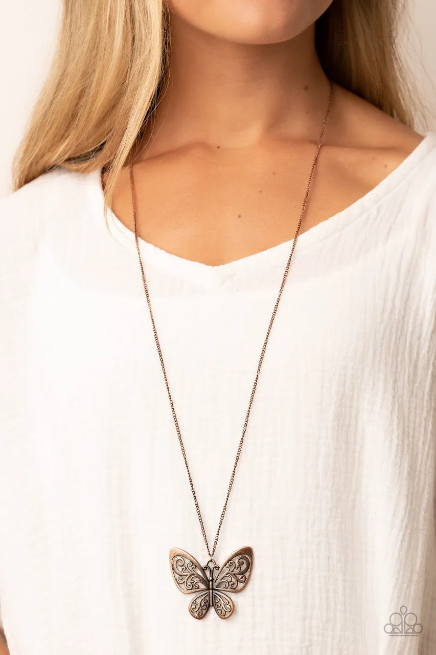 Butterfly Boutique Copper Paparazzi Necklace