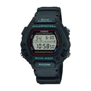 Casio Illuminator Black Silicone Strap Grey Dial Quartz Watch for Gents - DW-290-1VS