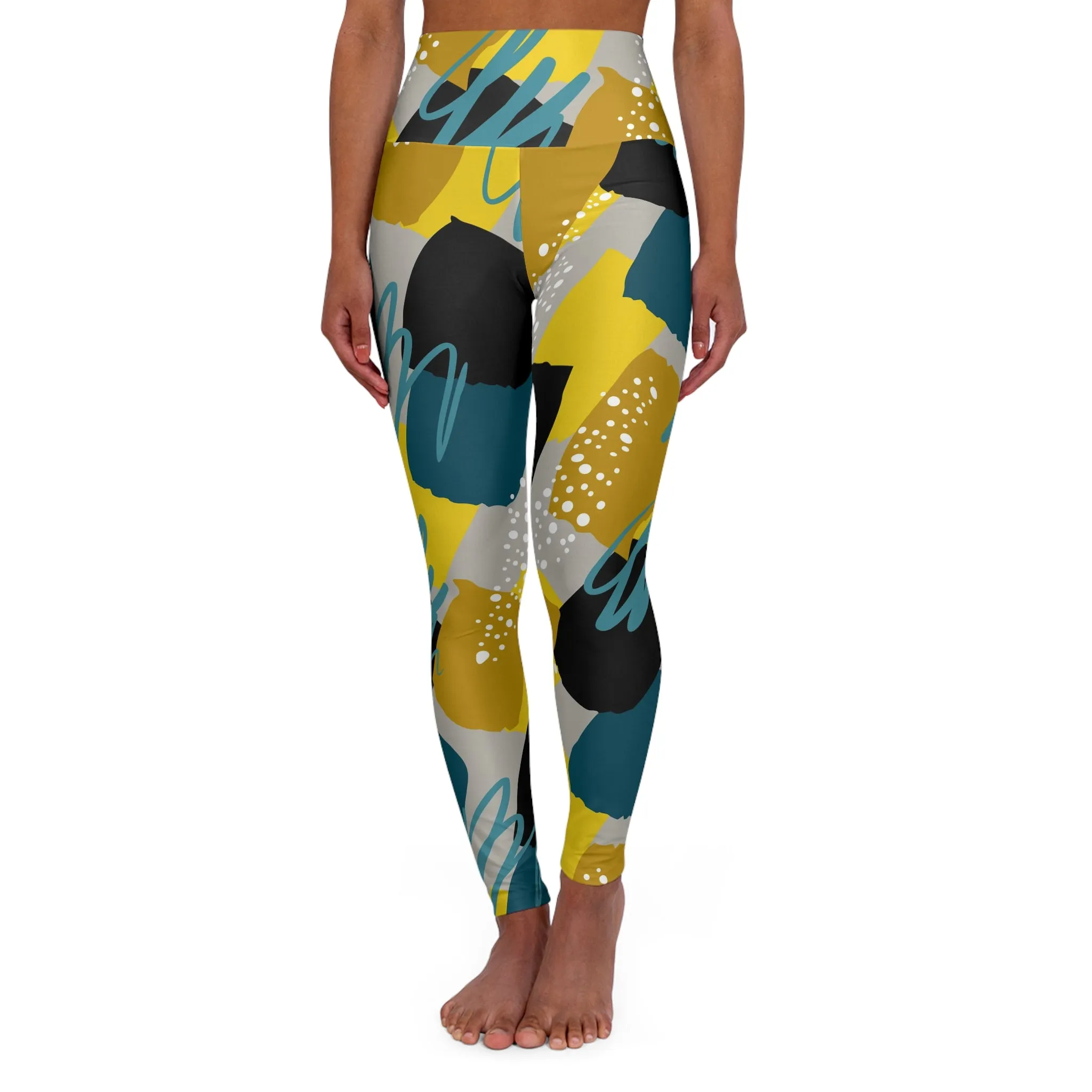 Chic High Waisted Yoga Leggings - Stylish Activewear for Fitness Lovers