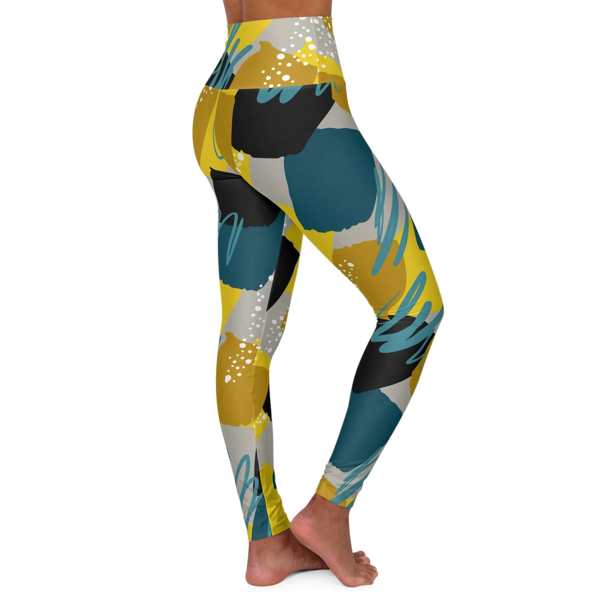 Chic High Waisted Yoga Leggings - Stylish Activewear for Fitness Lovers