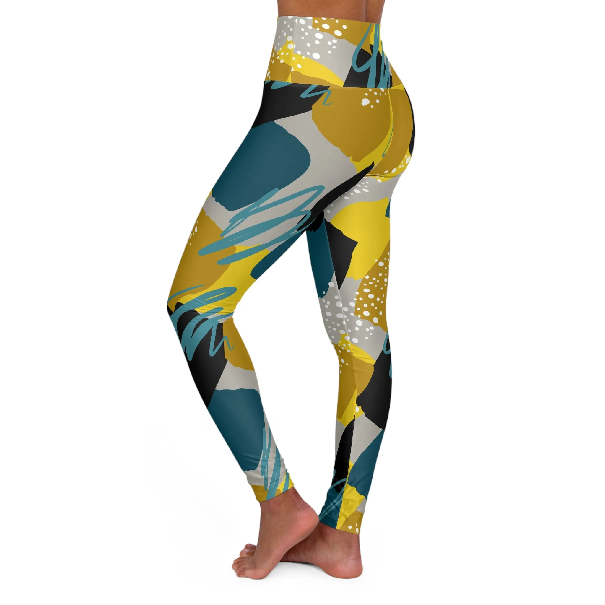 Chic High Waisted Yoga Leggings - Stylish Activewear for Fitness Lovers