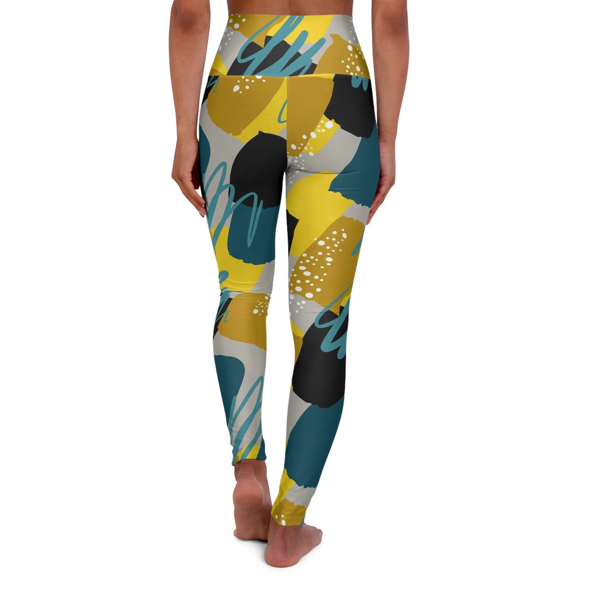 Chic High Waisted Yoga Leggings - Stylish Activewear for Fitness Lovers