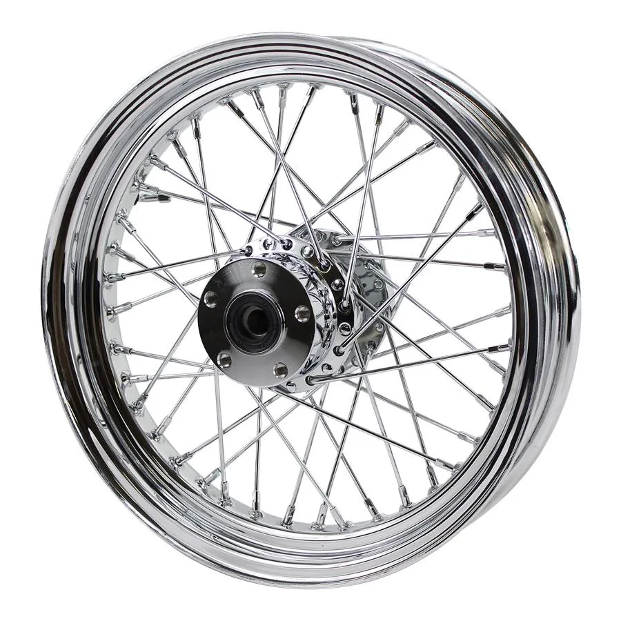 Chrome Rear 40 Spoke Wheel 16 "x 3" Fits Harley Models 1979-99 (exc Touring & 1979 Sportster)