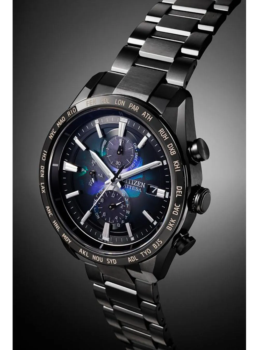 CITIZEN ATTESA ACT LINE/BLACK TITANIUM™ SERIES LAYERS OF TIME LIMITED EDITION AT8286-65E MADE IN JAPAN JDM
