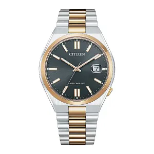 Citizen Tsuyosa Two-tone Stainless Steel Black Dial Automatic Watch for Gents - NJ0154-80H
