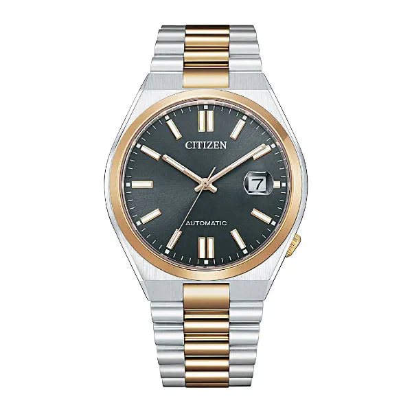 Citizen Tsuyosa Two-tone Stainless Steel Black Dial Automatic Watch for Gents - NJ0154-80H
