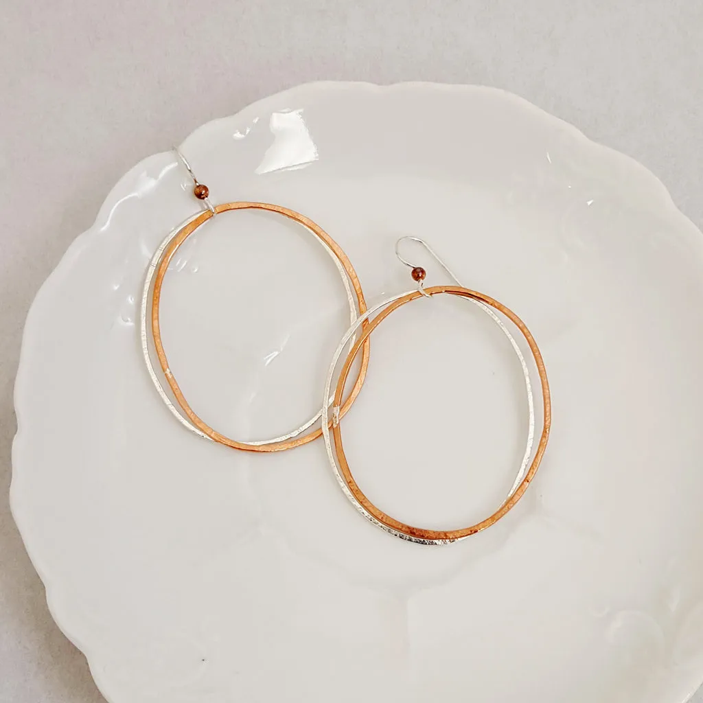 Classic Large Doubled in Ovals - Earrings