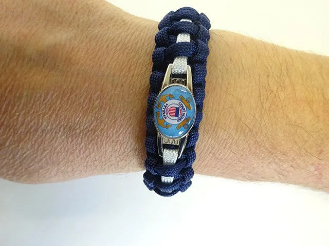 Coast Guard Veteran Paracord Bracelet