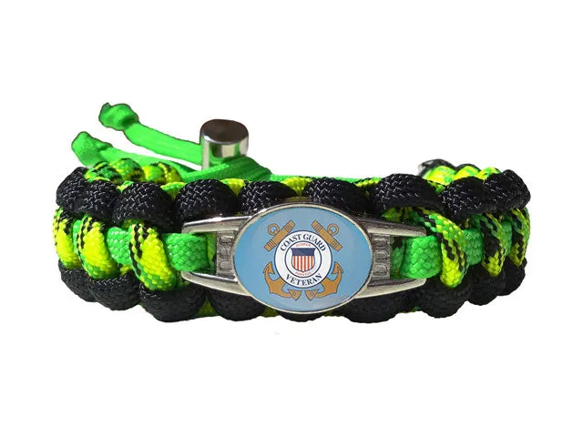 Coast Guard Veteran Paracord Bracelet