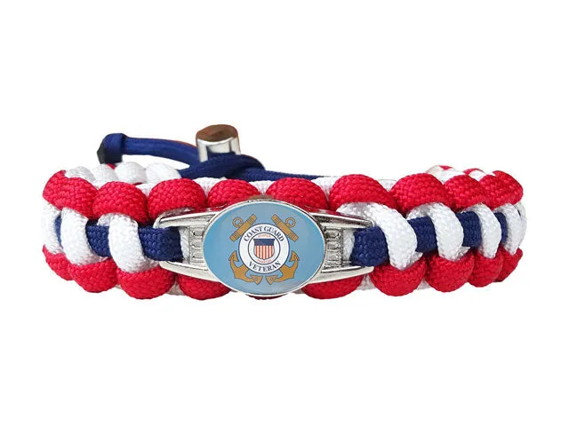 Coast Guard Veteran Paracord Bracelet