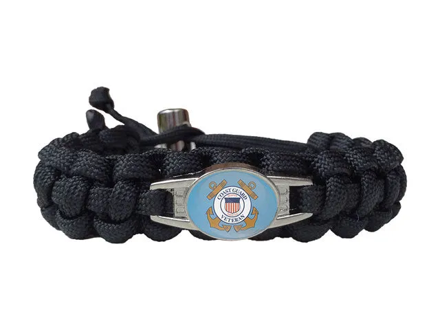 Coast Guard Veteran Paracord Bracelet
