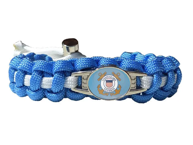 Coast Guard Veteran Paracord Bracelet