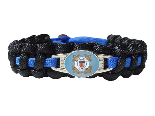 Coast Guard Veteran Paracord Bracelet