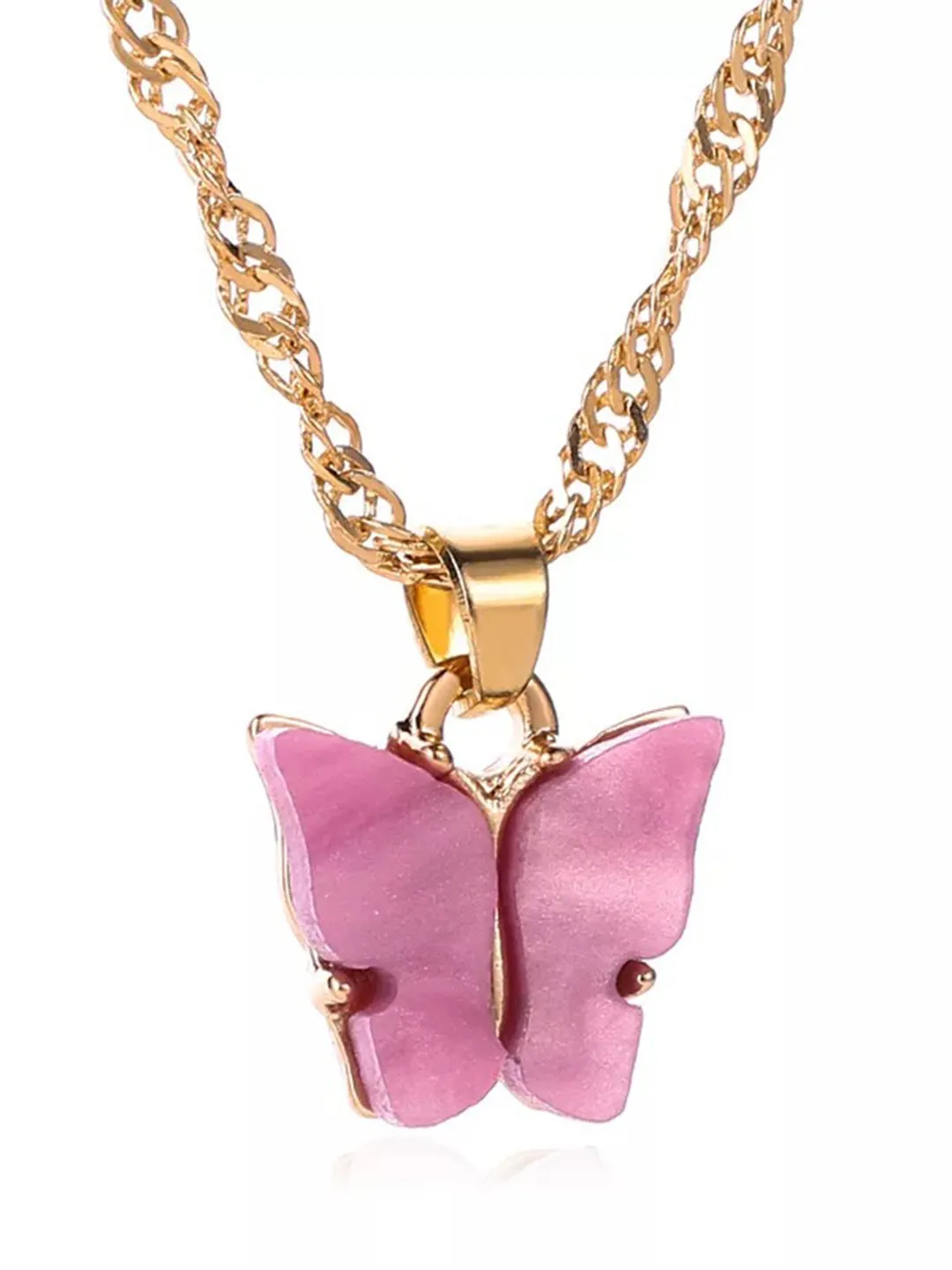 Combo of Mariposa Necklace with Crystal Butterfly Ring