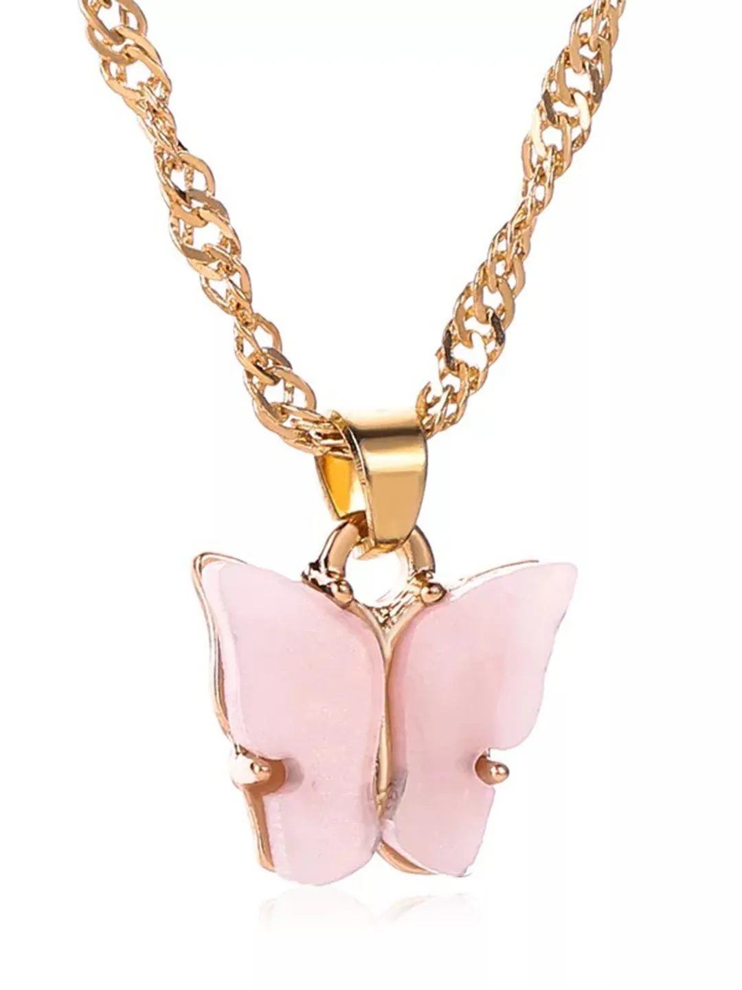 Combo Of Mariposa Necklace with Crystal Butterfly Ring