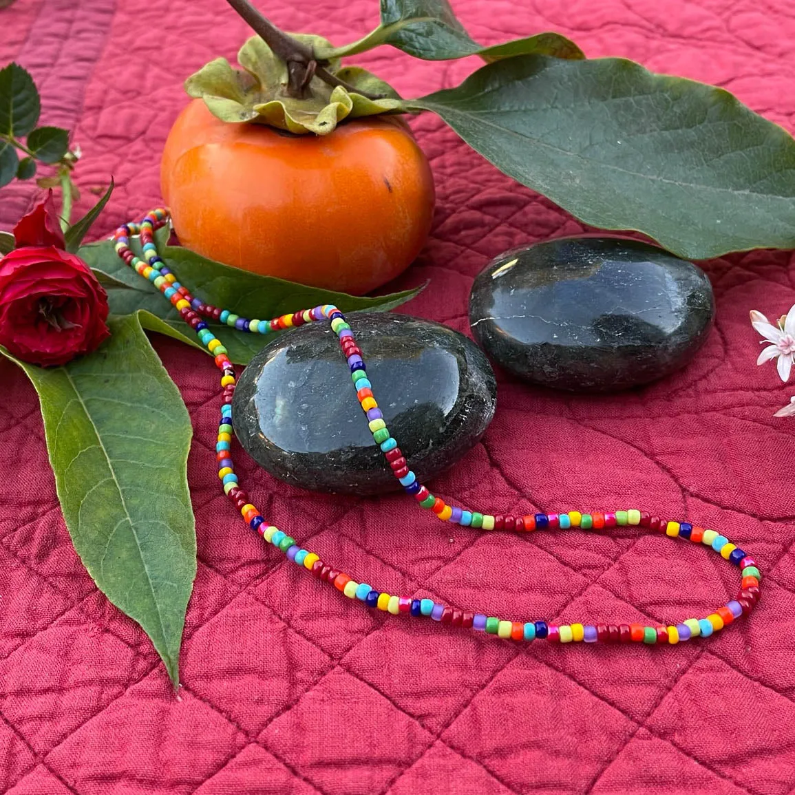 Confetti Beaded Necklaces for layering