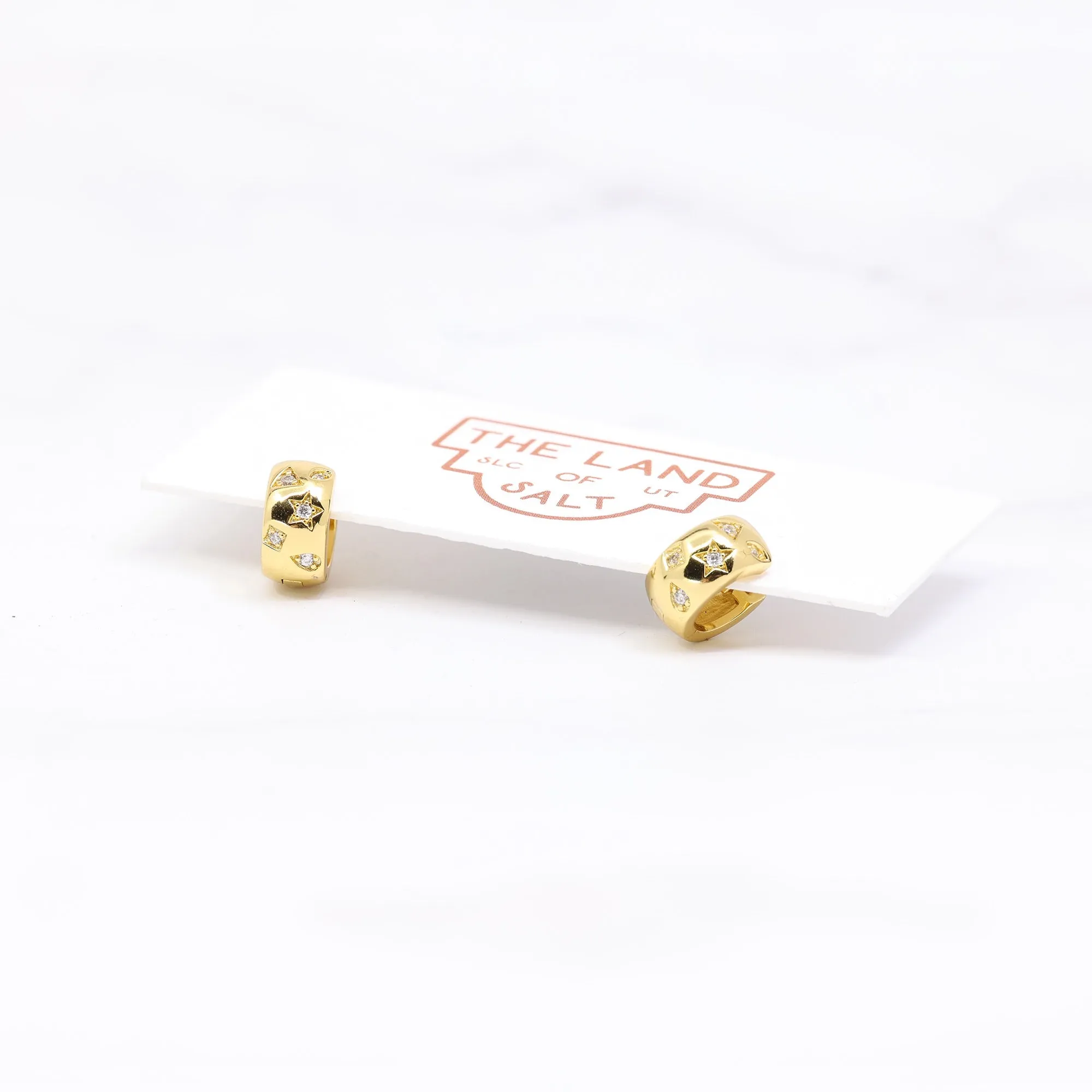Constellation Huggie Hoop Earrings in Gold