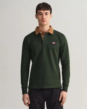 Corduroy Collar Heavy Rugger - Storm Green