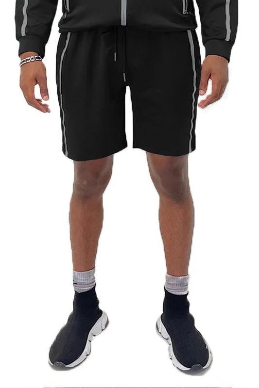 Crimson Striped Athletic Shorts