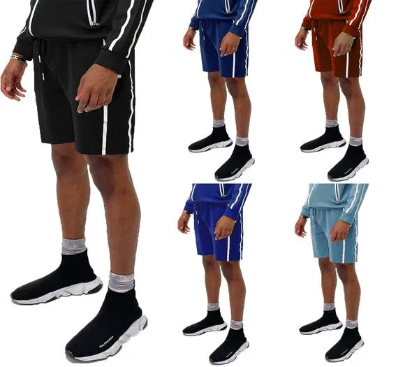 Crimson Striped Athletic Shorts