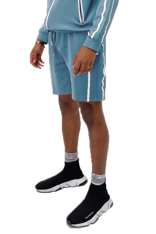Crimson Striped Athletic Shorts
