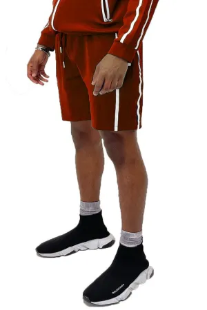 Crimson Striped Athletic Shorts