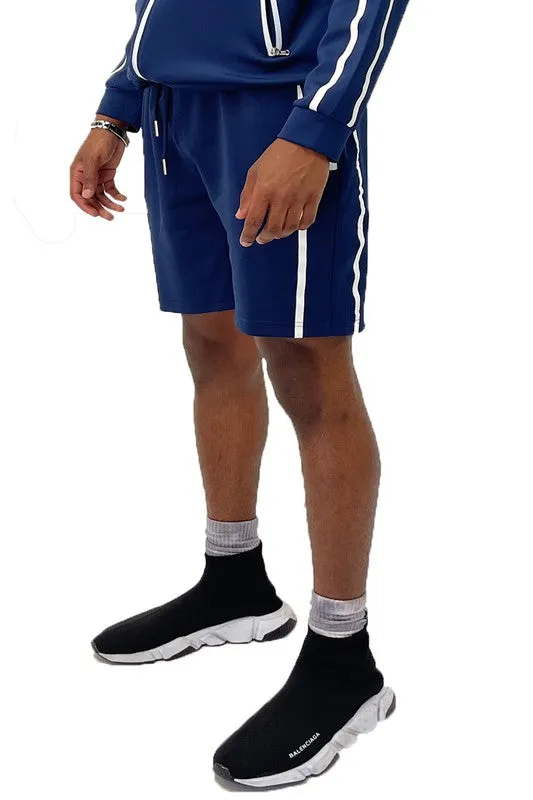 Crimson Striped Athletic Shorts