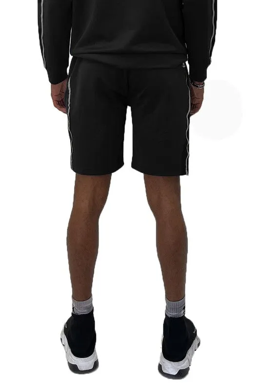 Crimson Striped Athletic Shorts