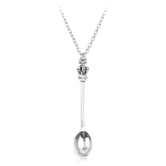 Crown Mini Tea Spoon Pendant