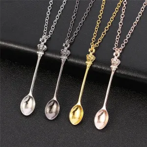 Crown Mini Tea Spoon Pendant