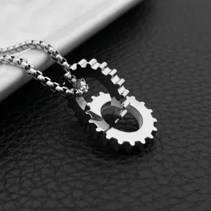 Cycolinks Titanium Steel Gear Cog Necklace