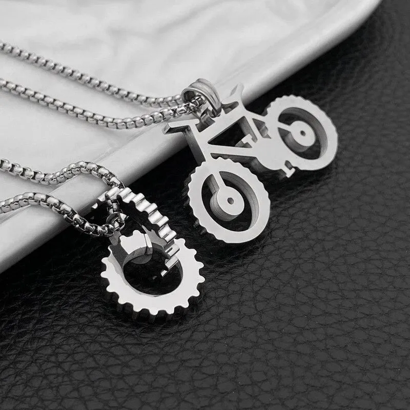 Cycolinks Titanium Steel Gear Cog Necklace