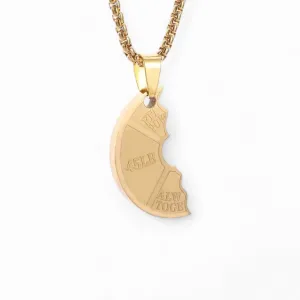 Disc Dumbbell Pendant Barbell Necklace