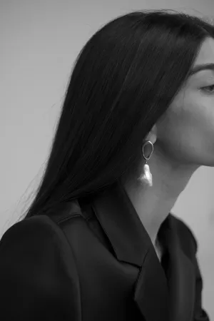 Drop Earrings with Baroque Pearl
