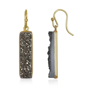 Druzy Baguette Earrings