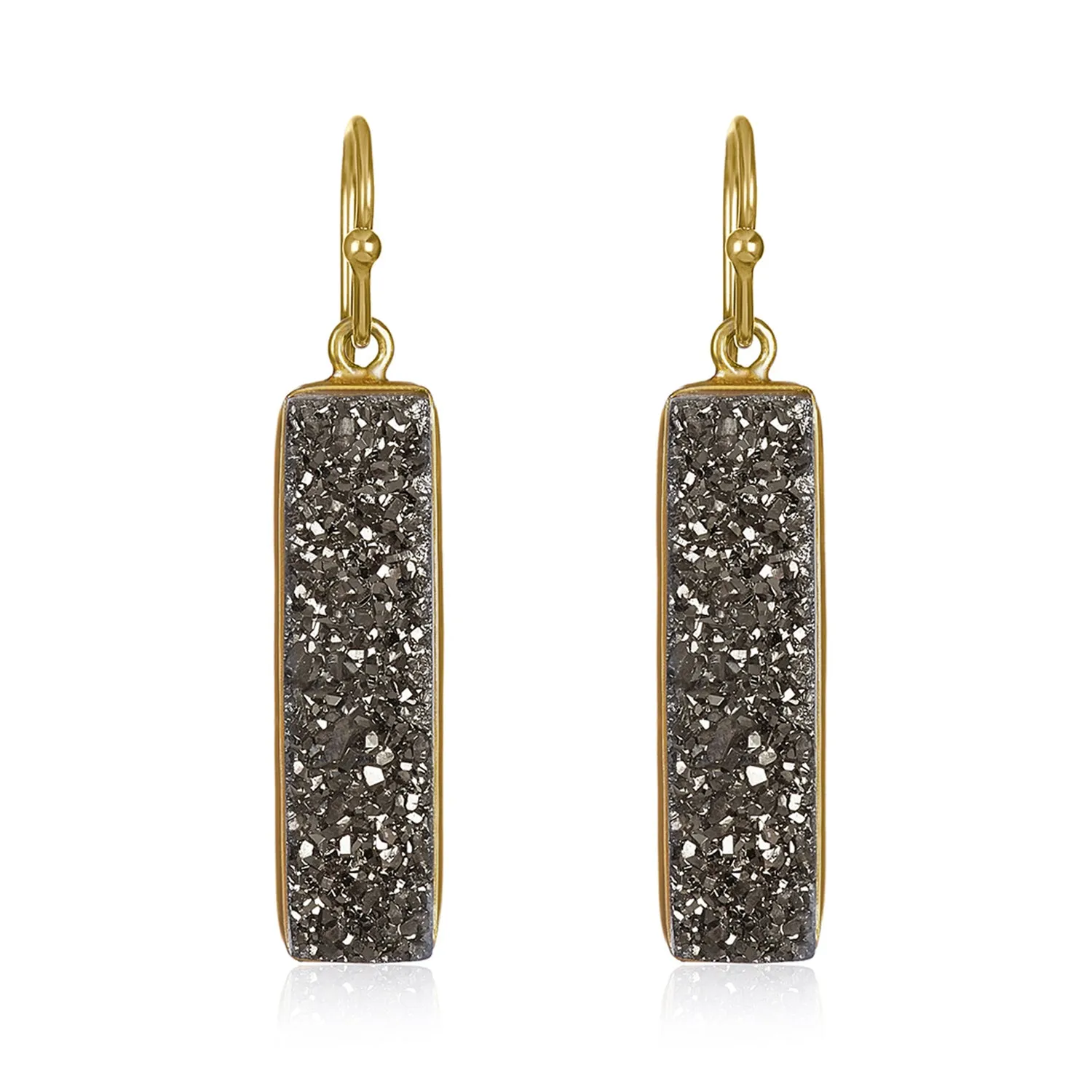 Druzy Baguette Earrings