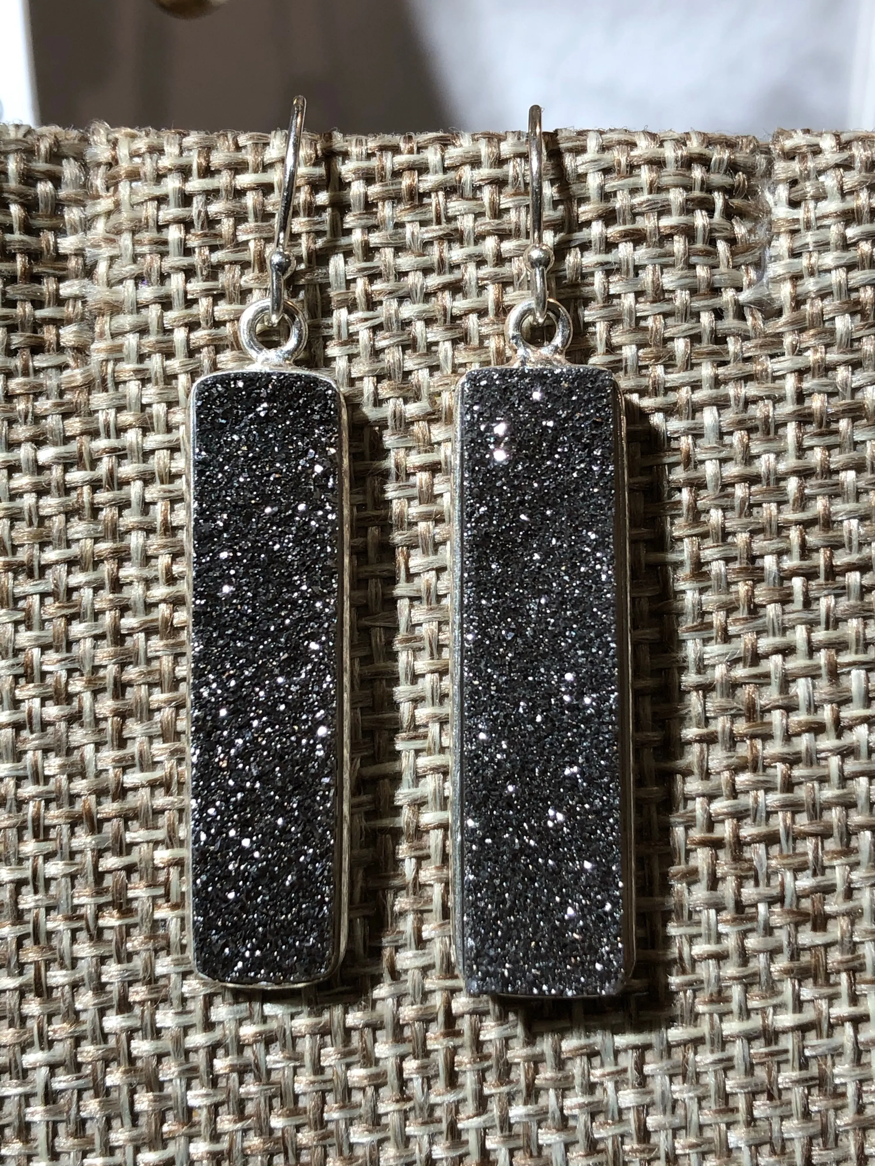 Druzy Baguette Earrings