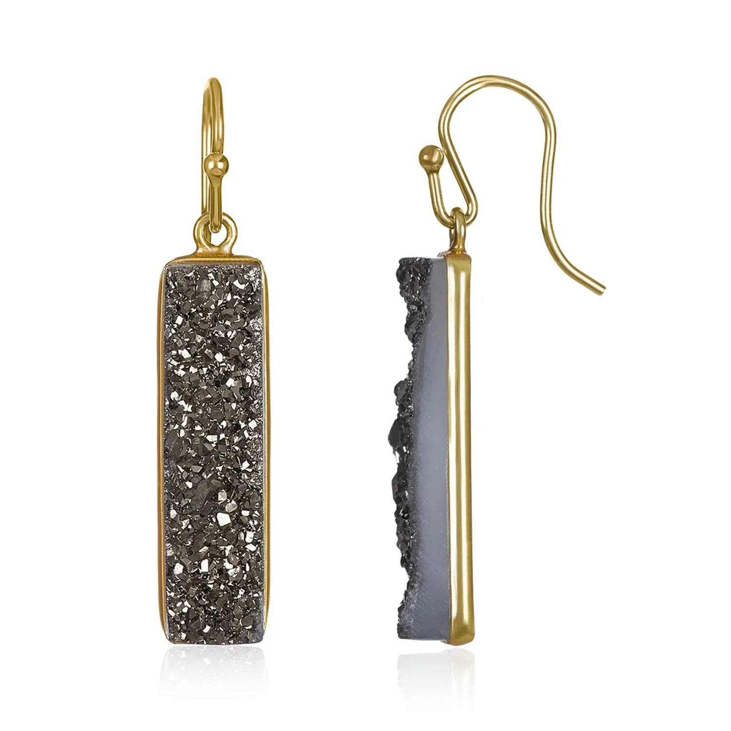 Druzy Baguette Earrings
