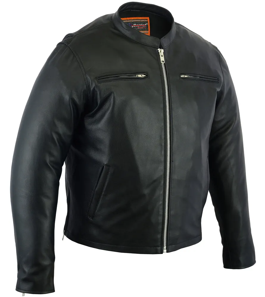 DS Men’s Black Sporty Cruiser Jacket with Removable hood