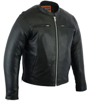 DS Men’s Black Sporty Cruiser Jacket with Removable hood