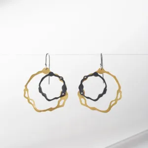 Dual Toned Double Komu Earrings