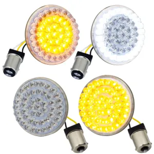 Eagle Lights 2” LED Turn Signal and Running Light Kit for Harley Davidson Motorcycles - Generation I / 1157 Front / 1156 Amber Rear