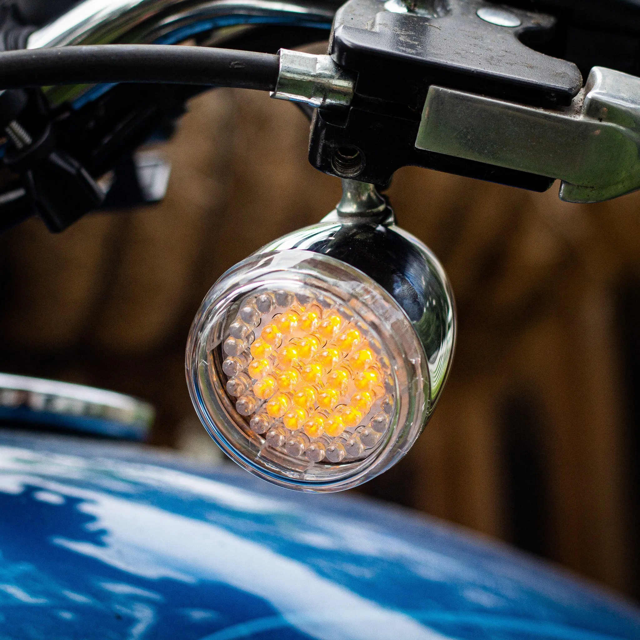 Eagle Lights 2” LED Turn Signal and Running Light Kit for Harley Davidson Motorcycles - Generation I / 1157 Front / 1156 Amber Rear