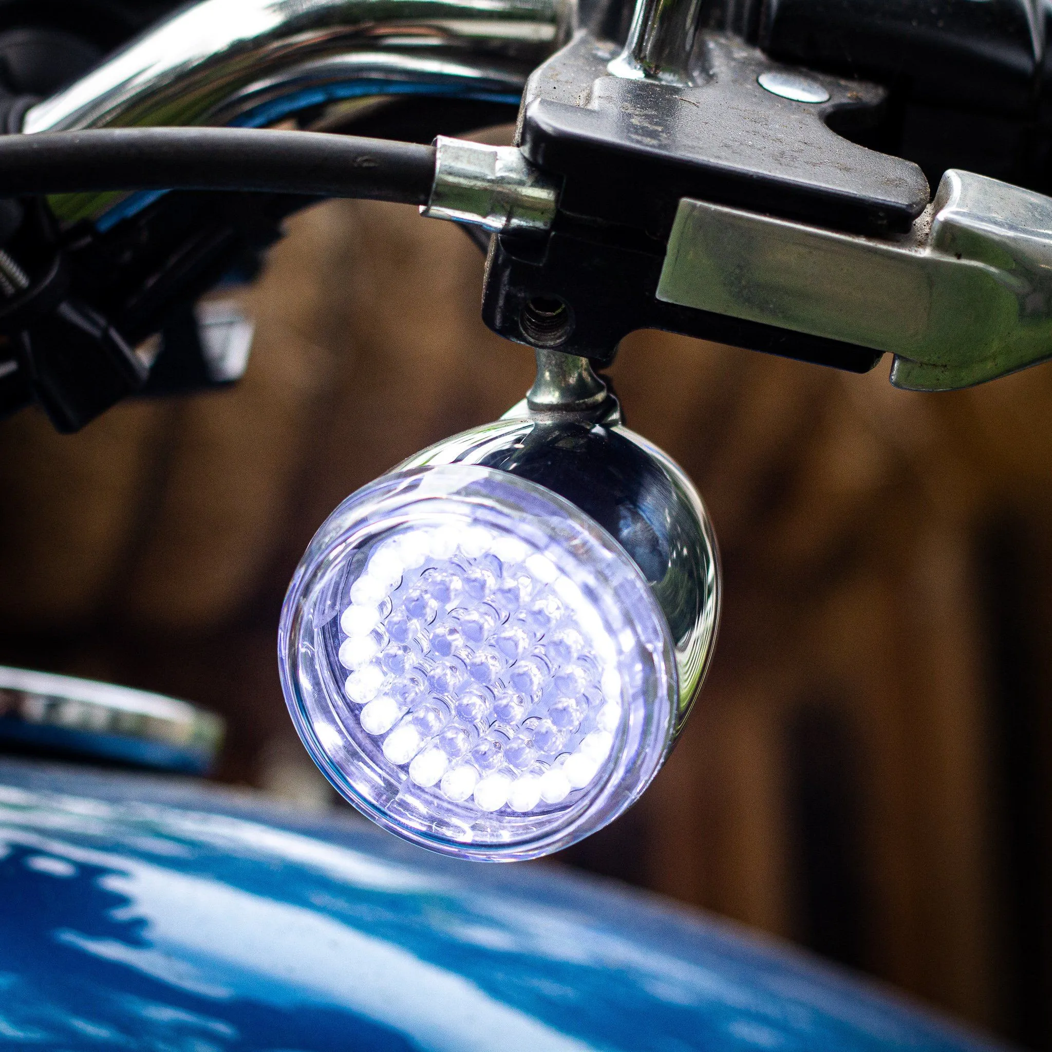 Eagle Lights 2” LED Turn Signal and Running Light Kit for Harley Davidson Motorcycles - Generation I / 1157 Front / 1156 Amber Rear