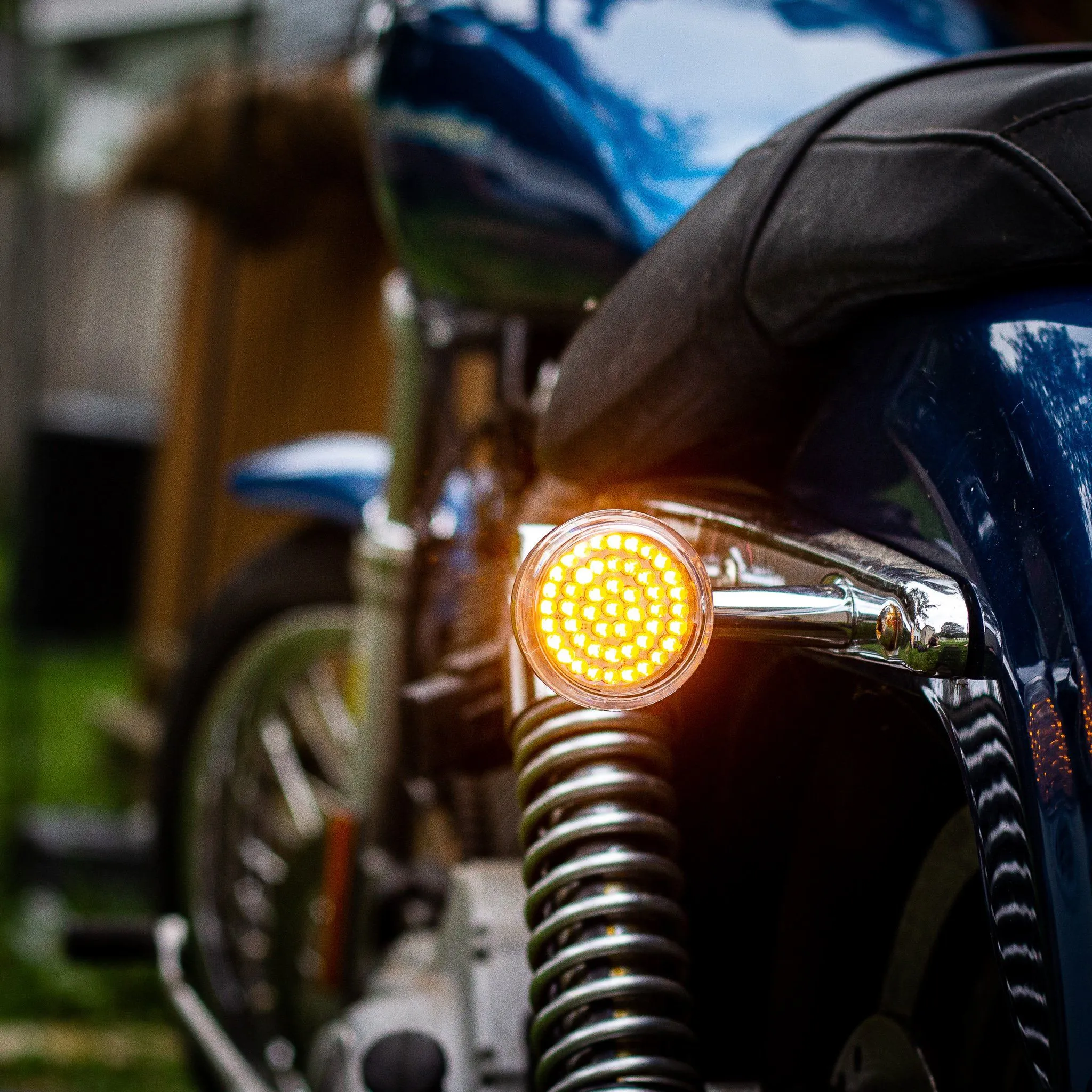 Eagle Lights 2” LED Turn Signal and Running Light Kit for Harley Davidson Motorcycles - Generation I / 1157 Front / 1156 Amber Rear