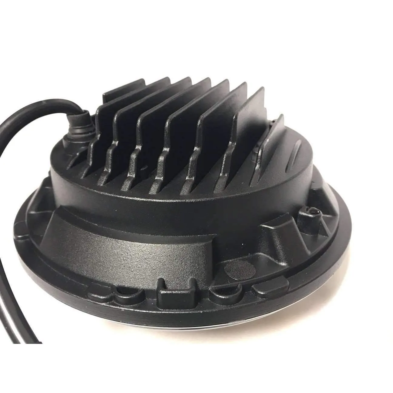Eagle Lights 7" Round LED Projection Headlight Generation III- Black - Halo Ring - Jeep Wrangler