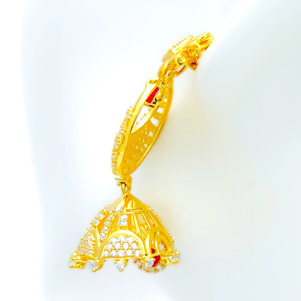 Elegant Ethereal 22k Gold Jhumki Earrings